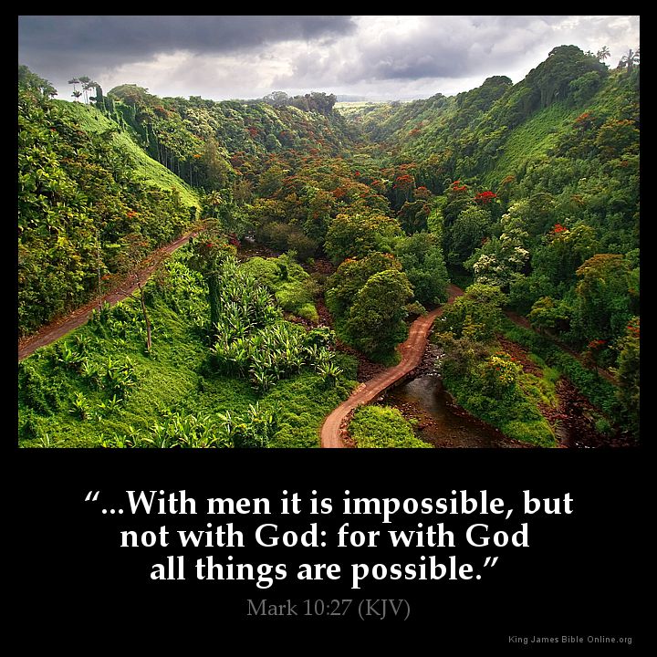 Mark 10:27 Inspirational Image