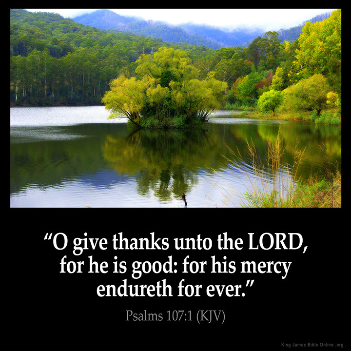 Psalms 107:1 Inspirational Image
